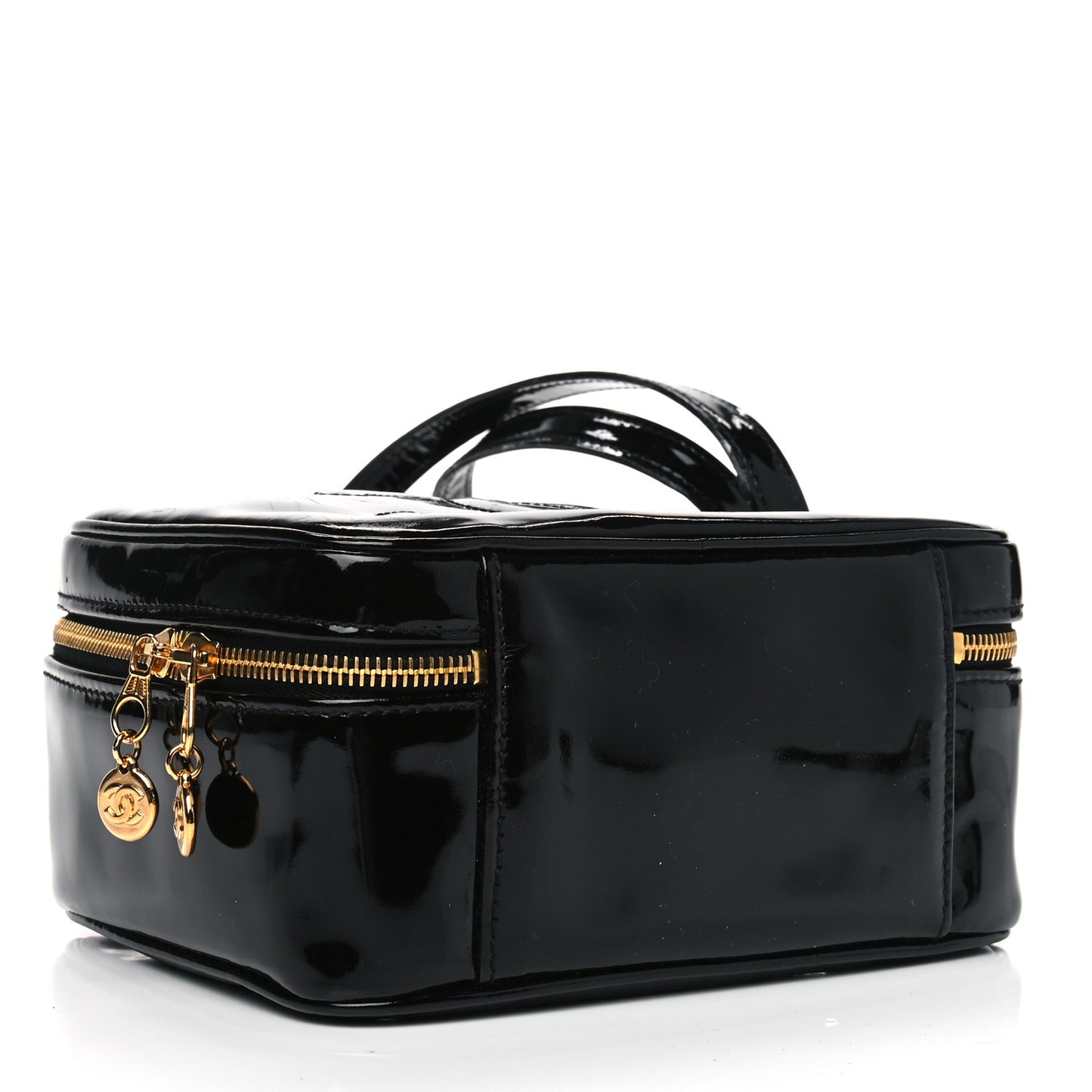 Patent CC Vanity Cosmetic Case Black