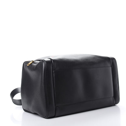 Gucci Grained Calfskin Logo Duffle Bag Black 3 of 11