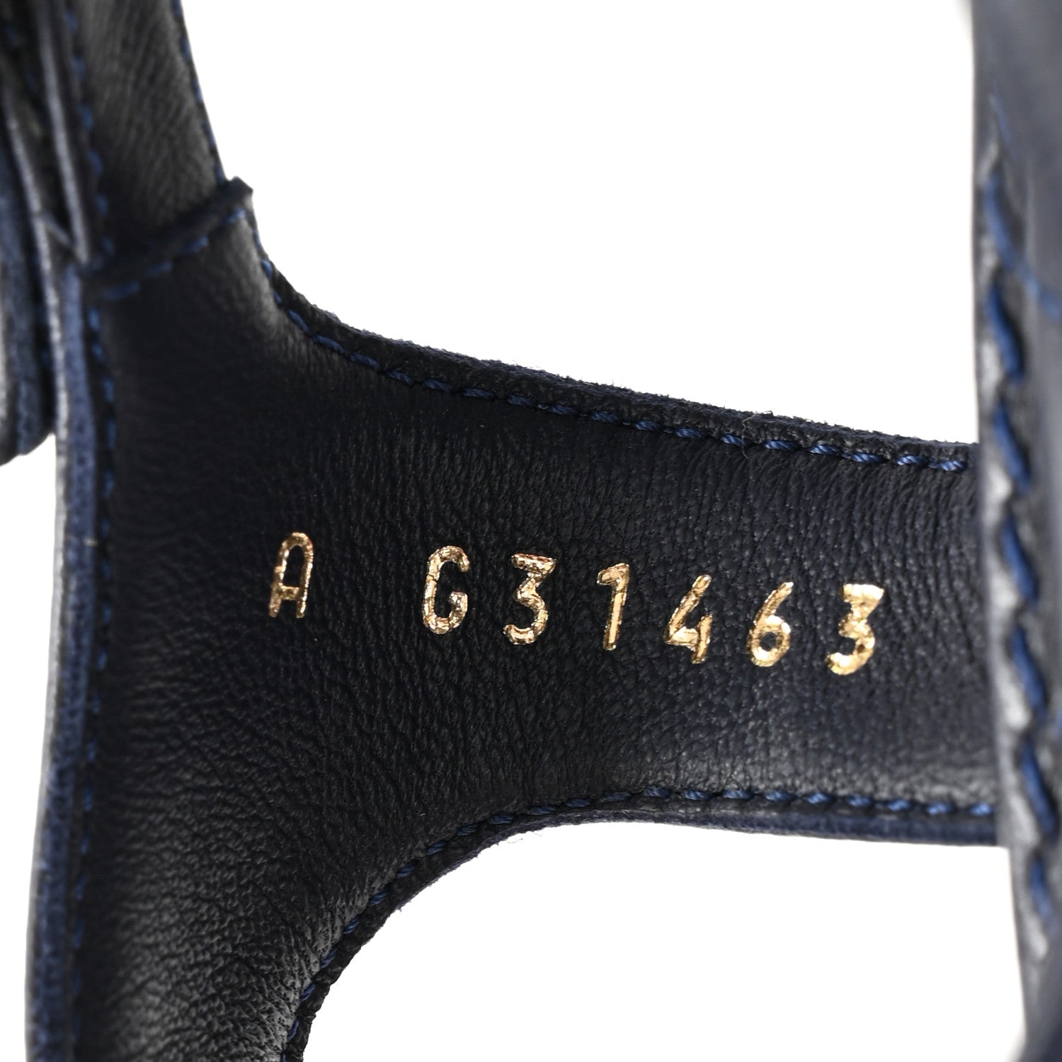 Chanel Lambskin Chain CC Logo Thong Sandals 39.5 Navy 8 of 12