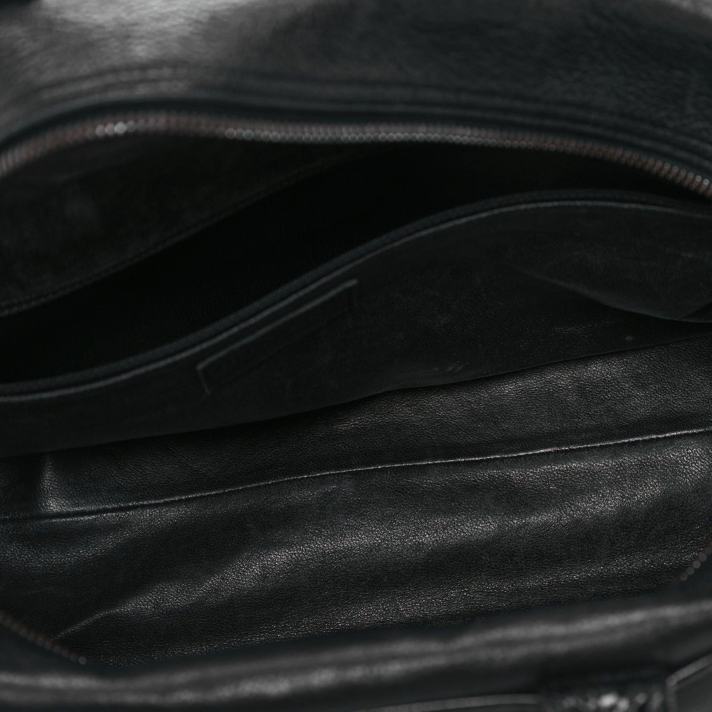 Calfskin Patent Quilted Bowler Black