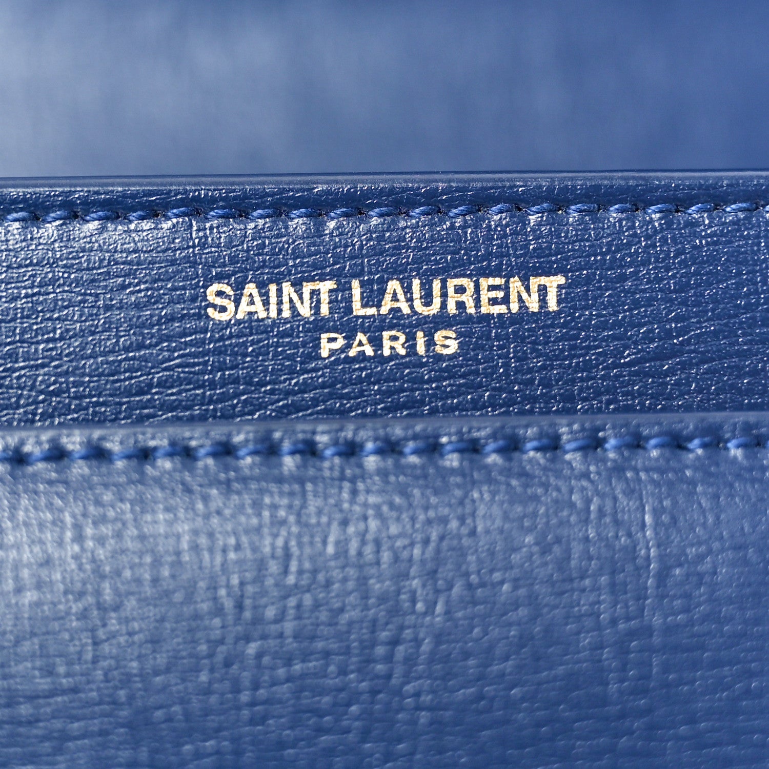 Saint Laurent Calfskin Medium Monogram Sunset Blue Charron 7 of 11
