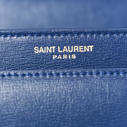Saint Laurent Calfskin Medium Monogram Sunset Blue Charron 7 of 11