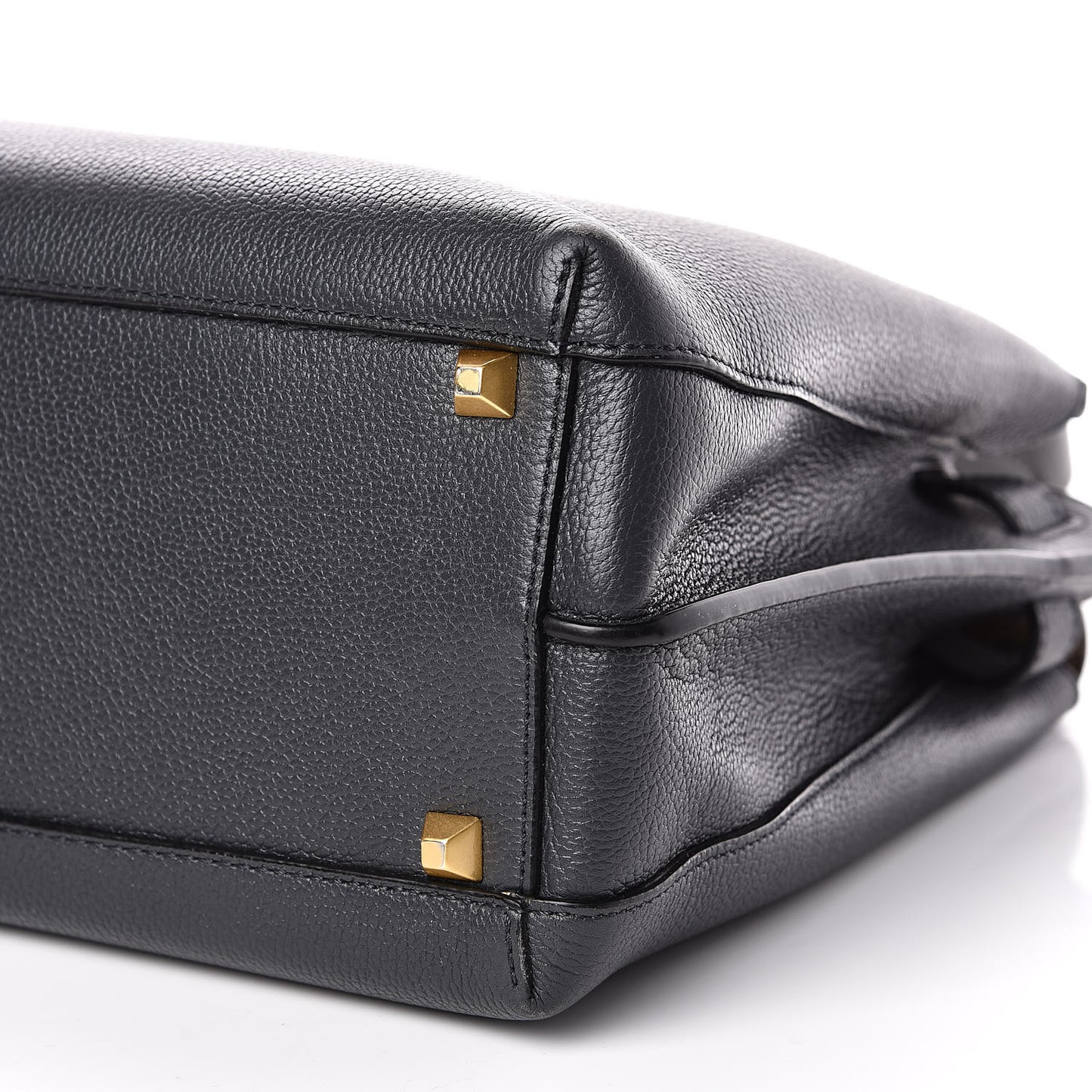 Grained Calfskin Medium Milla Tote Phantom Grey