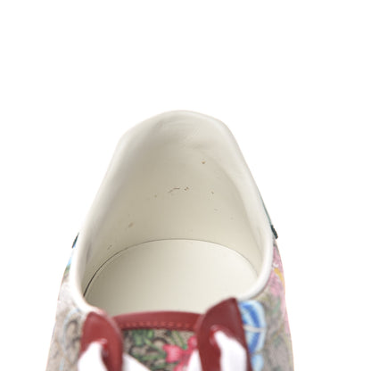 Gucci GG Supreme Monogram Flora Web Womens Ace Sneakers 42 Beige Multicolor Rosso 10 of 13