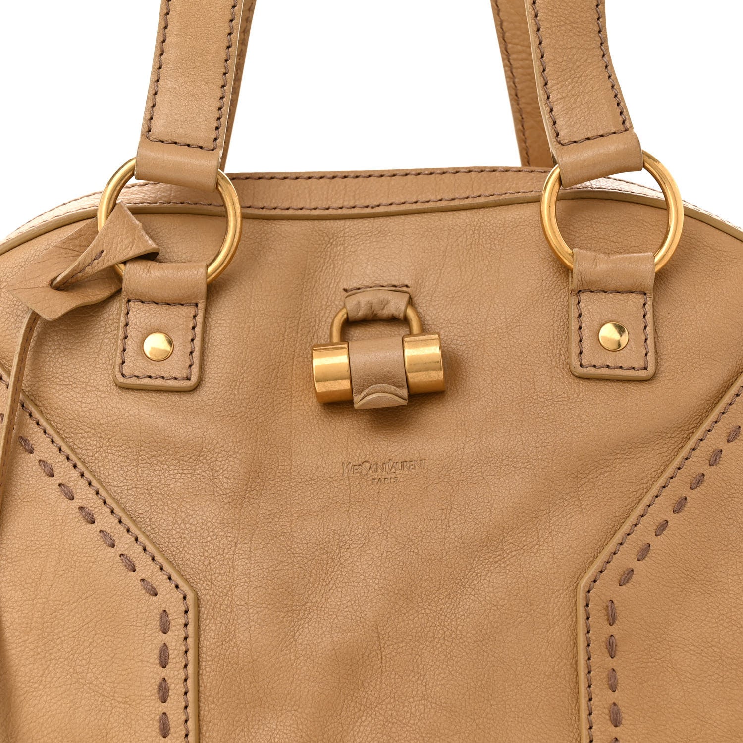 Saint Laurent Calfskin Oversized Muse Beige 8 of 18