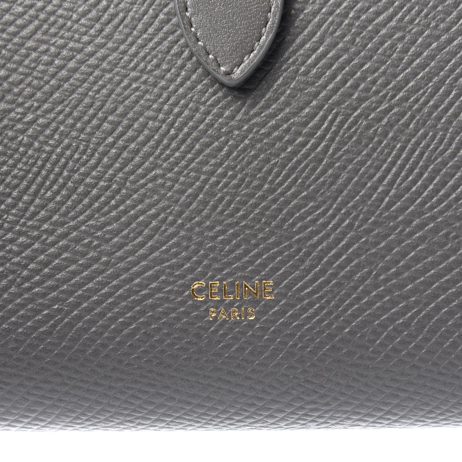 Celine Grained Calfskin Large Multifunction Strap Wallet Grey 8 of 10