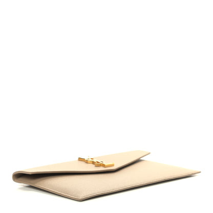 Saint Laurent Grain De Poudre Uptown Pouch Dark Beige 2 of 7