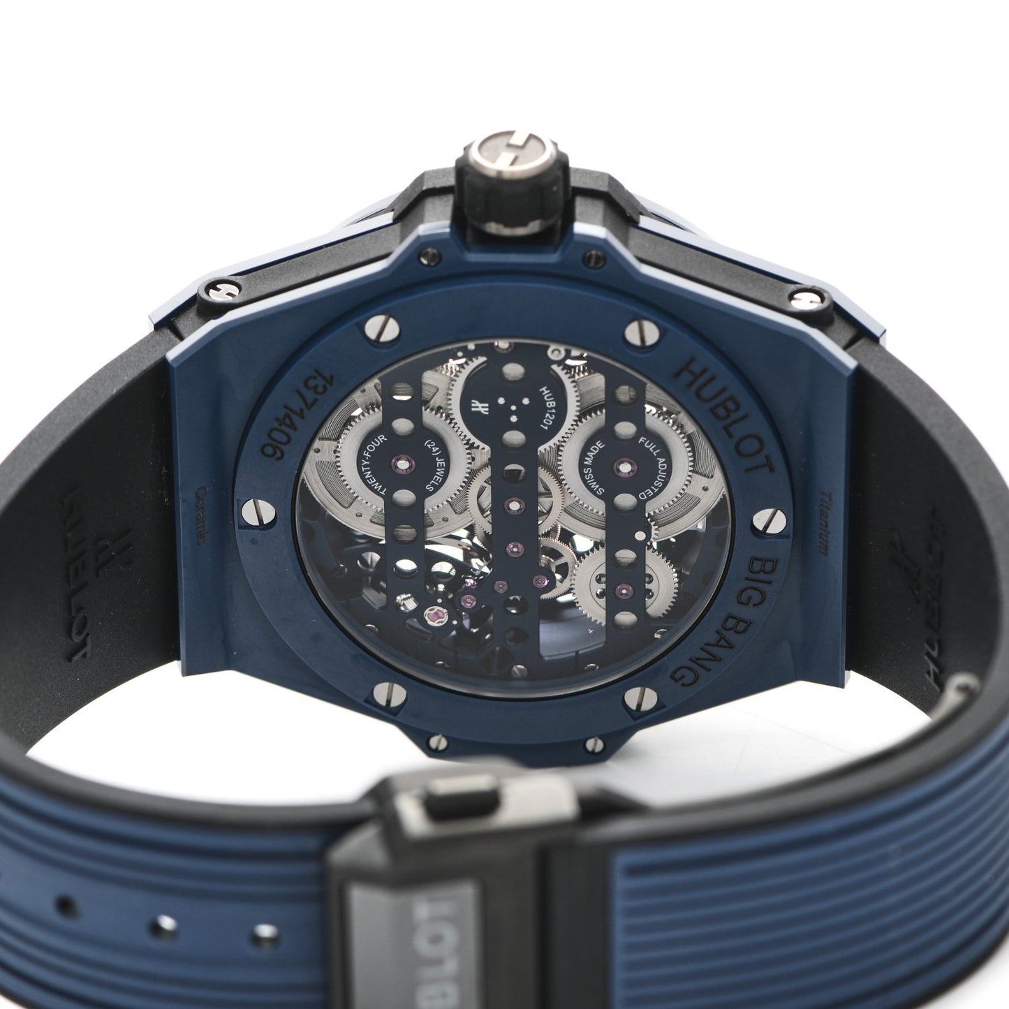Ceramic Rubber 45mm Big Bang Meca-10 Automatic Watch Blue 414.EX.5123.RX