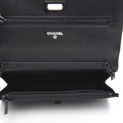 Chanel Aged Calfskin Quilted Reissue Wallet On Chain WOC So Black 5 of 11