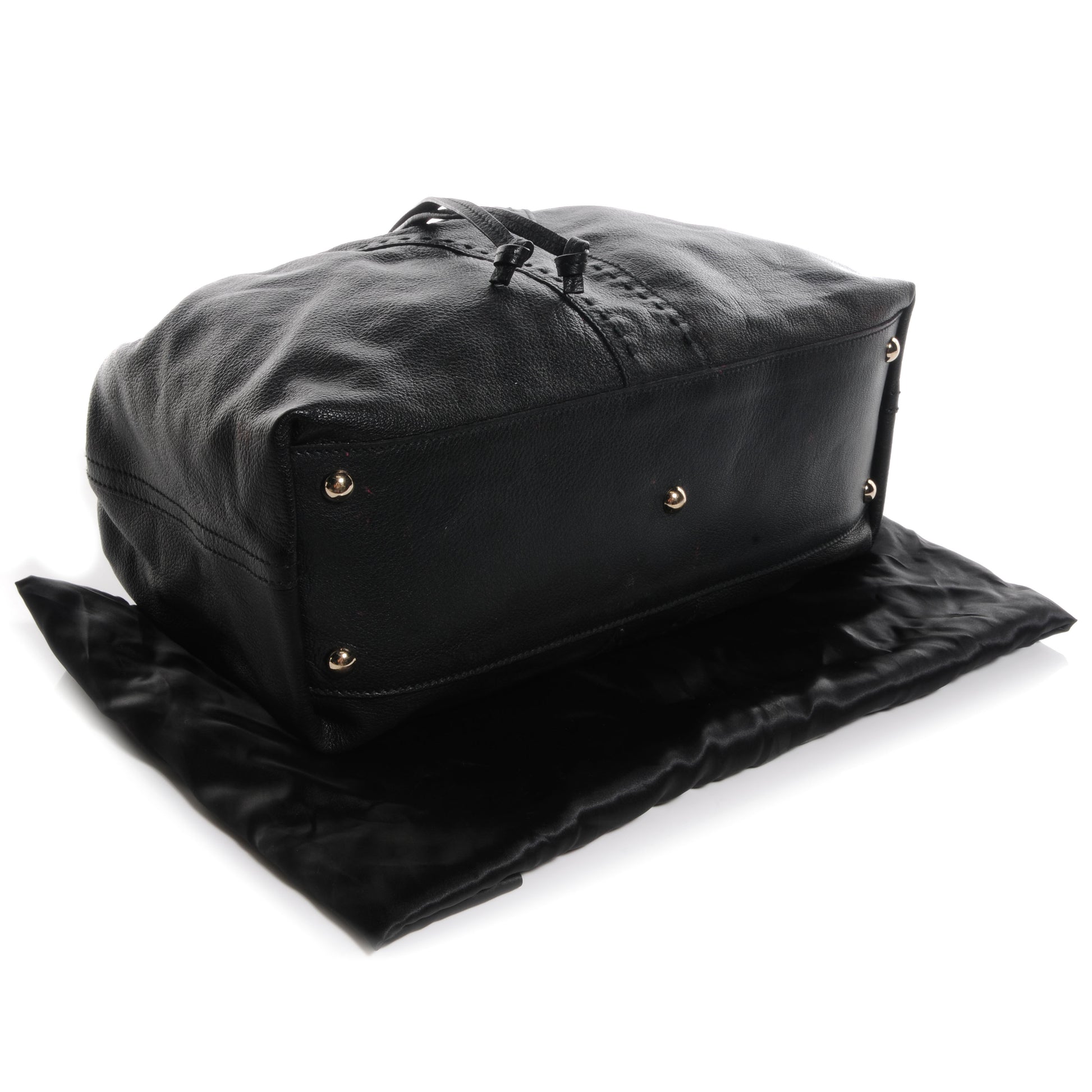 Saint Laurent Leather Reversible Double Sac Y Tote Black Bronze 4 of 10