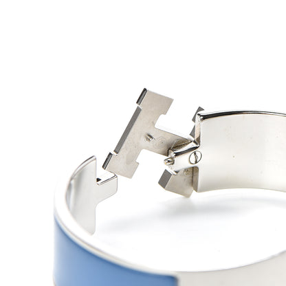 Hermes Enamel Wide Clic Clac H Bracelet GM Bleu Turquin 4 of 4