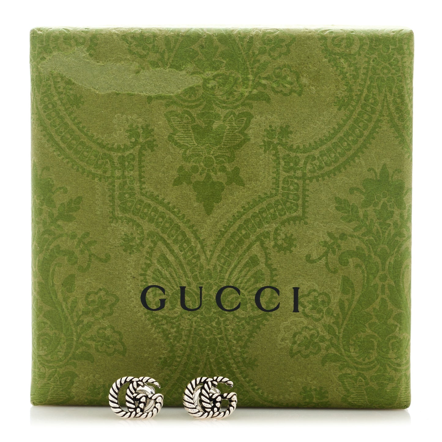 Sterling Silver Torchon Double G Earrings
