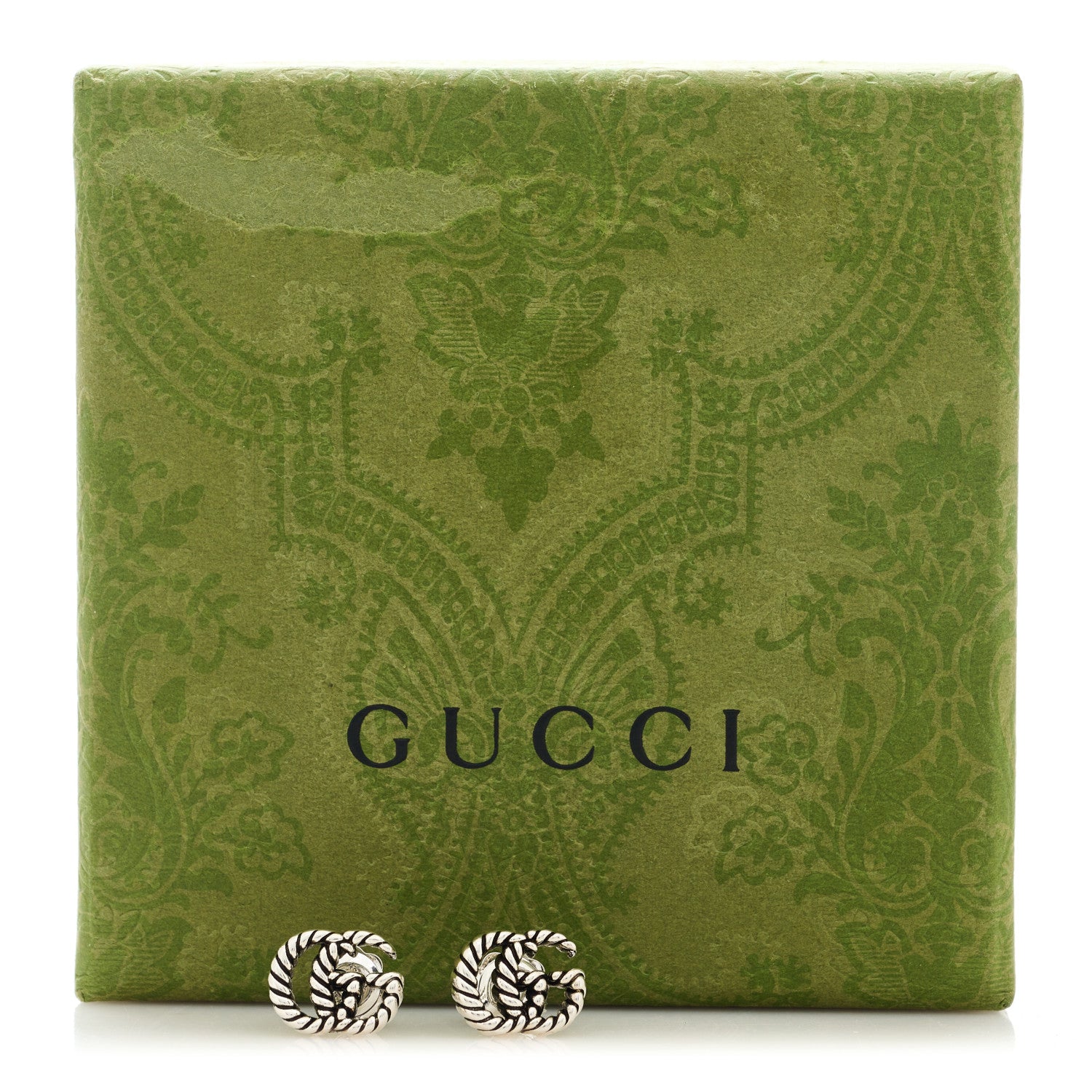 Gucci Sterling Silver Torchon Double G Earrings 5 of 5