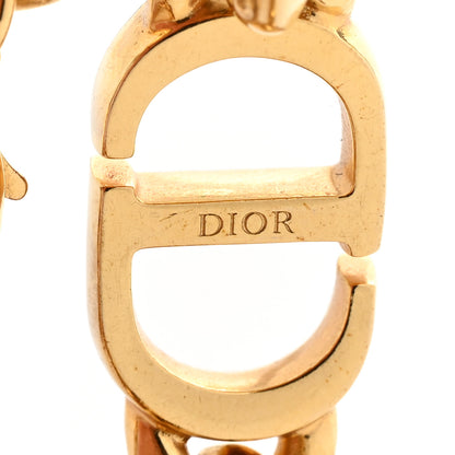 Christian Dior Metal Crystal CD Chain Bracelet Gold 4 of 5