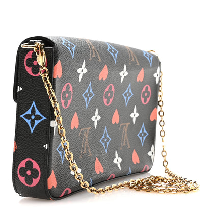 Louis Vuitton Game On Felicie Chain Wallet Black 3 of 11