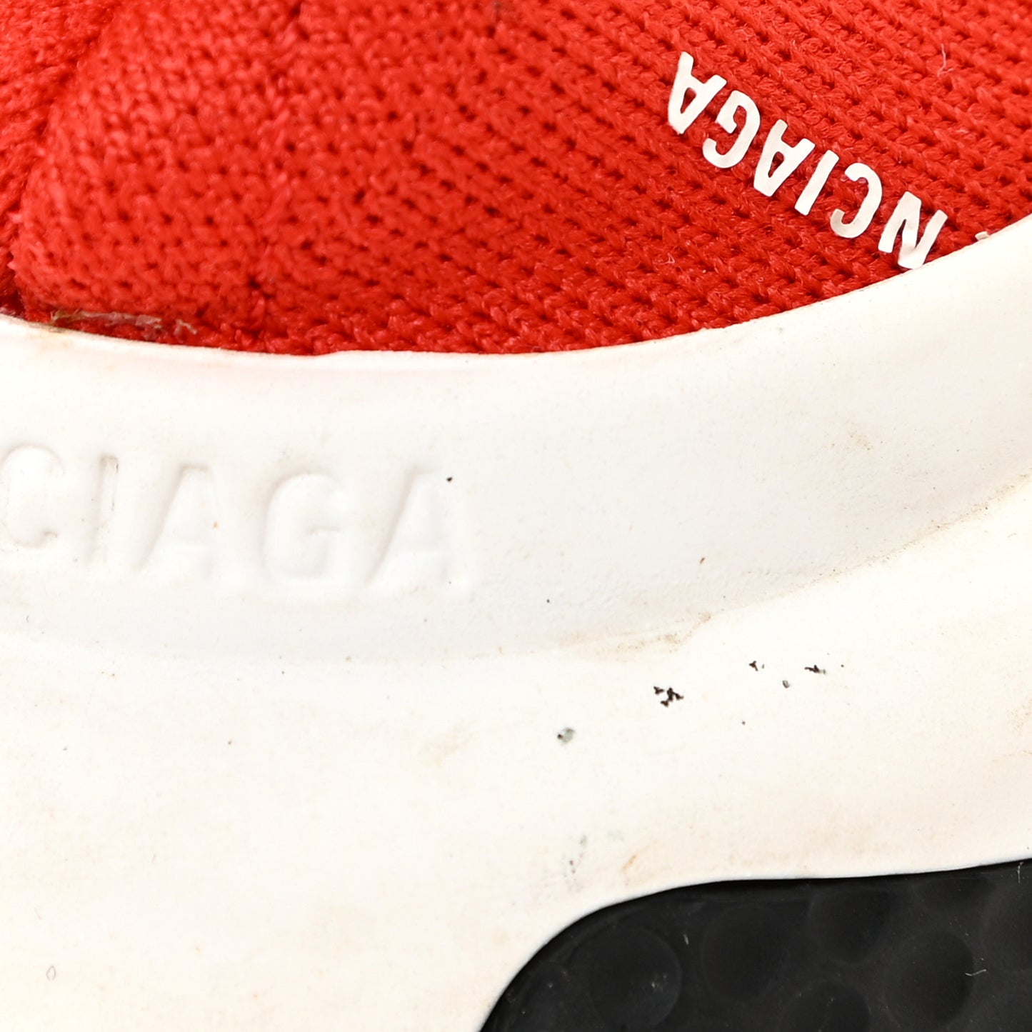 Neoprene Knit Allover Logo Womens Speed Sneakers 39 Rouge White
