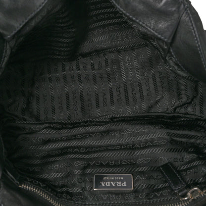 Prada Tessuto Nylon Chain Shoulder Bag Black 5 of 10