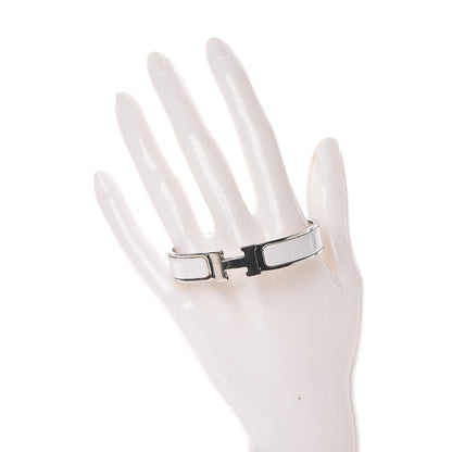 Hermes Enamel Narrow Clic Clac H Bracelet PM White 2 of 5