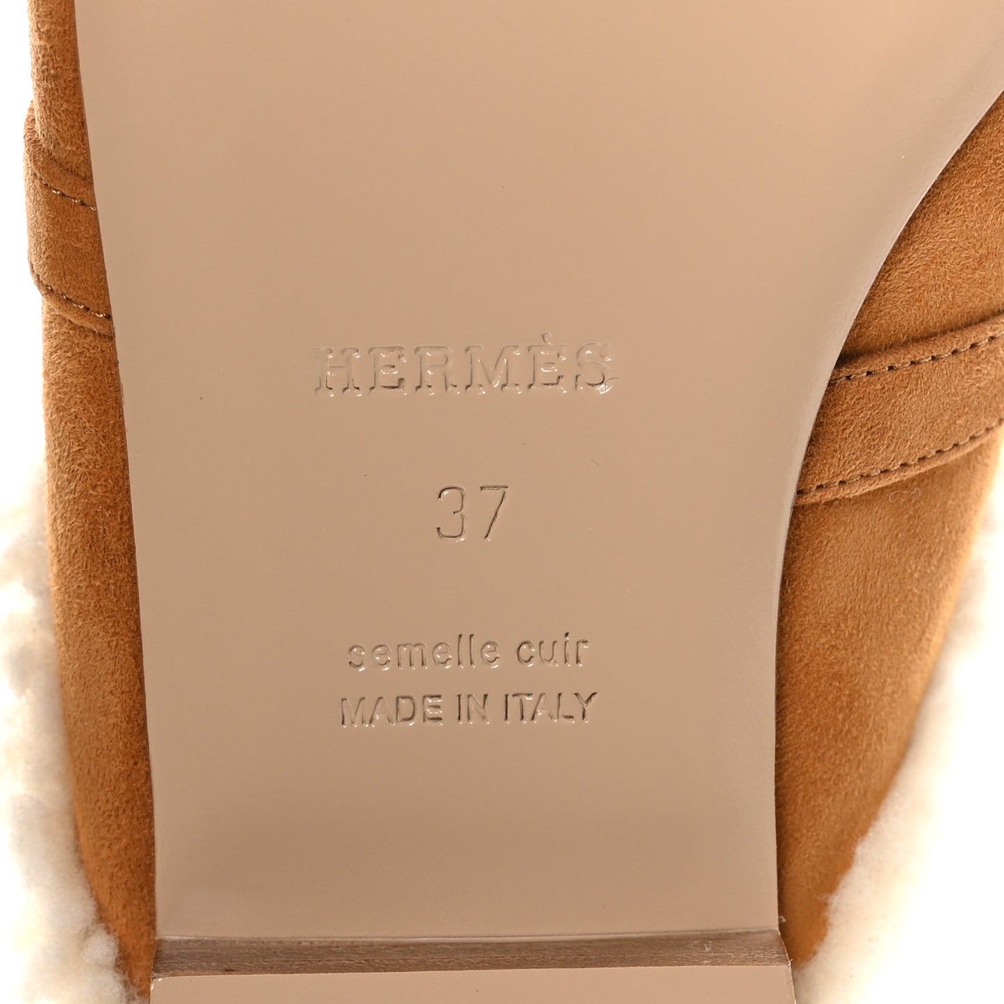 Suede Goatskin Woolskin Womens Oz Mules 37 Naturel