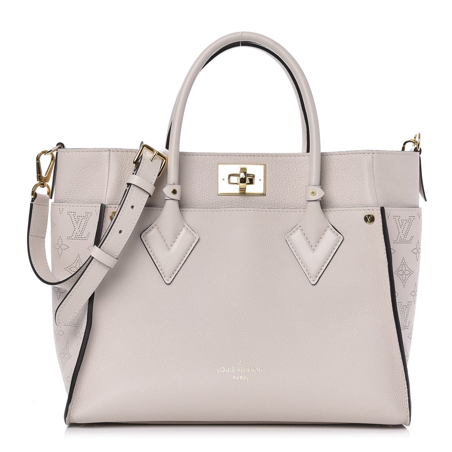 Calfskin Monogram On My Side Greige