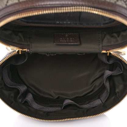 Gucci GG Supreme Monogram Textured Calfskin Web Ophidia Vanity Cosmetic Case Beige Ebony New Acero 5 of 13
