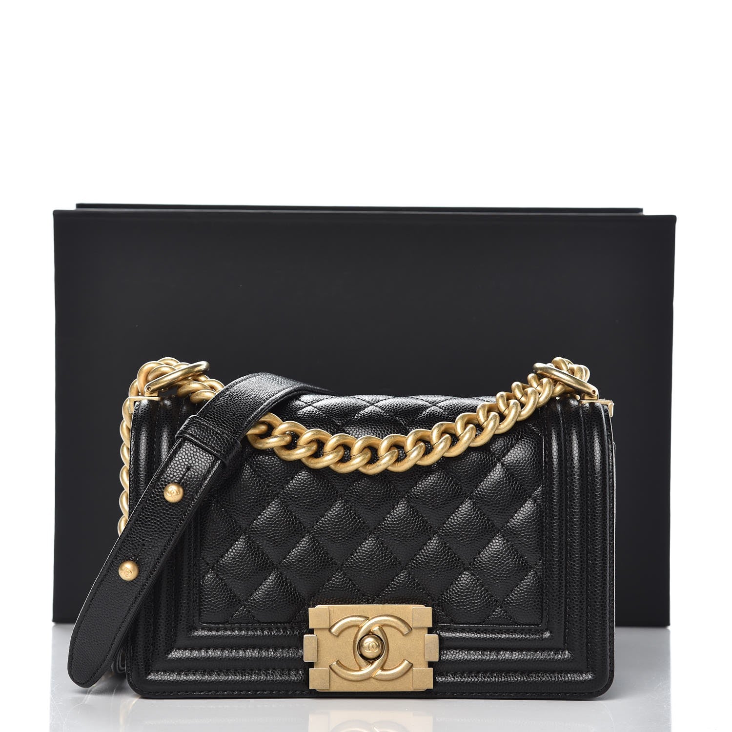 Chanel Caviar Quilted Small Boy Flap Black 8 of 8