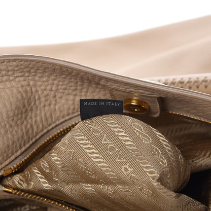 Prada Vitello Daino Side Pocket Hobo Sabbia 7 of 13