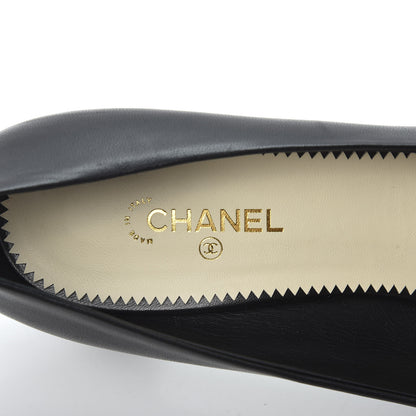 Chanel Lambskin Cap Toe CC Pumps 42 Black 7 of 10