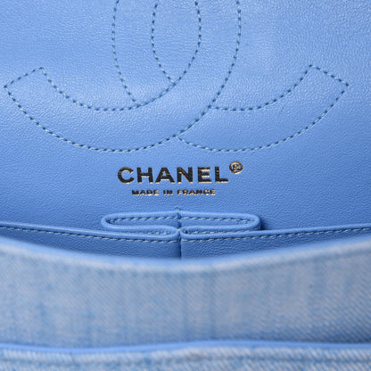 Chanel Denim Chevron Quilted 2.55 Reissue 226 Flap Light Blue 7 of 8