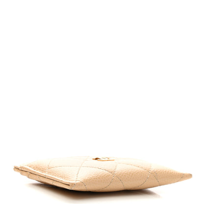 Chanel Caviar Quilted Card Holder Beige 4 of 9