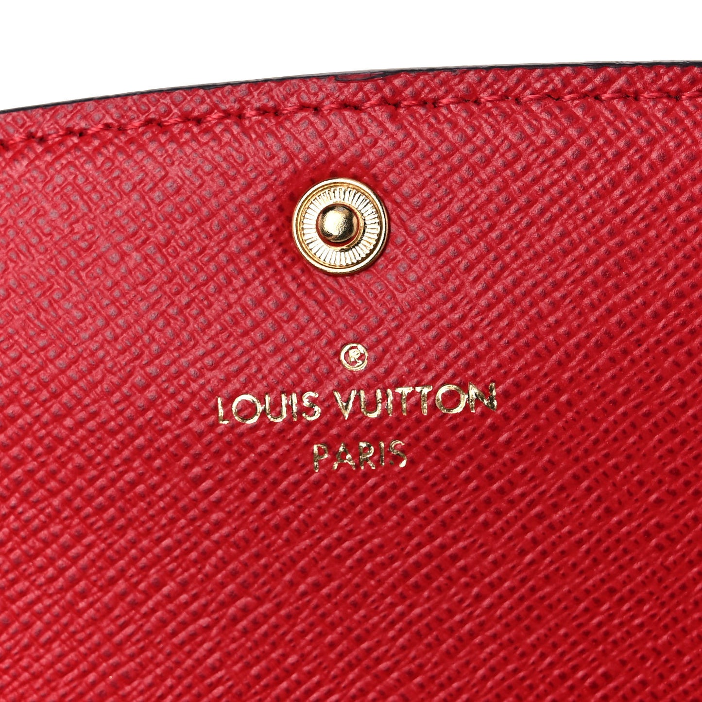 Damier Ebene Emilie Wallet Red