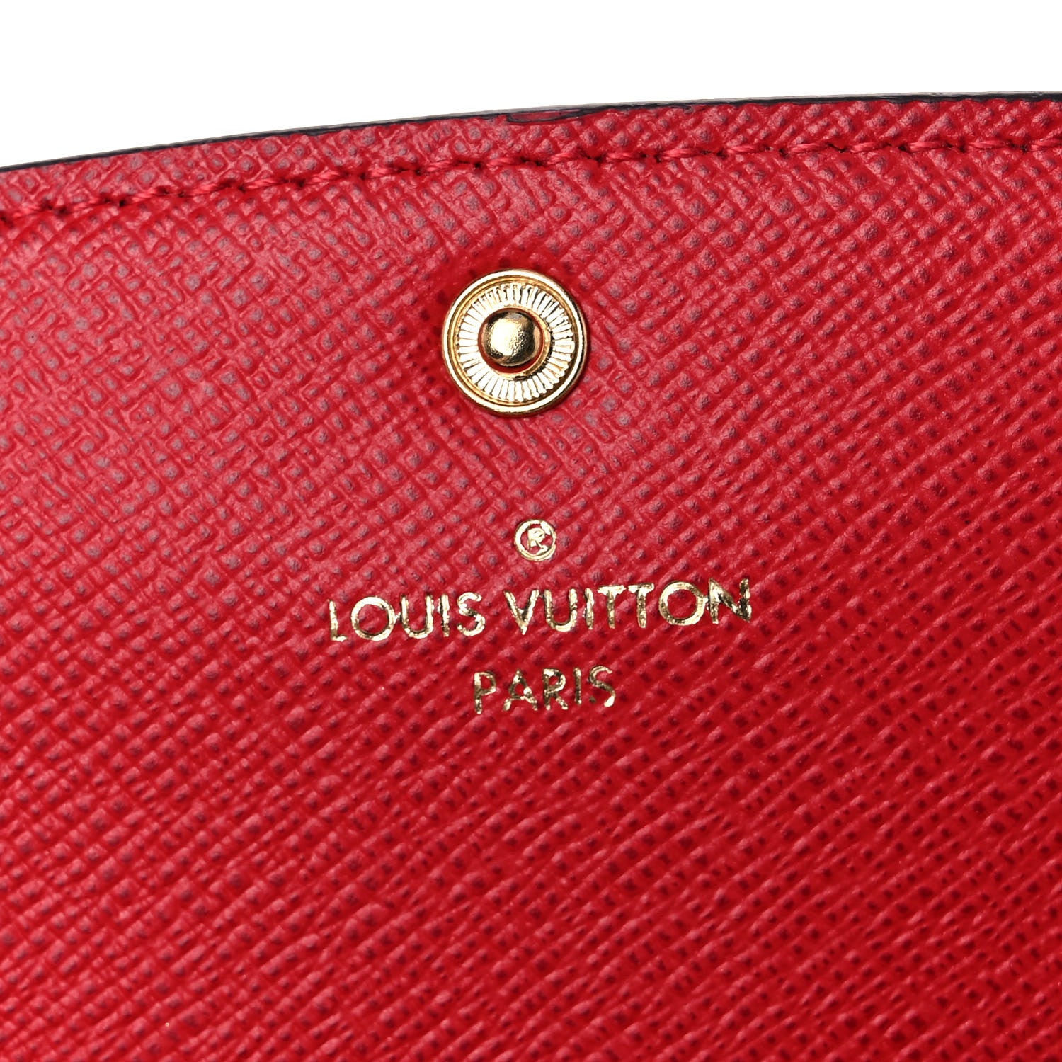 Louis Vuitton Damier Ebene Emilie Wallet Red 6 of 10