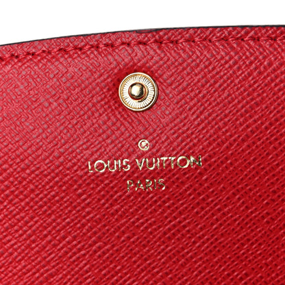 Louis Vuitton Damier Ebene Emilie Wallet Red 6 of 10