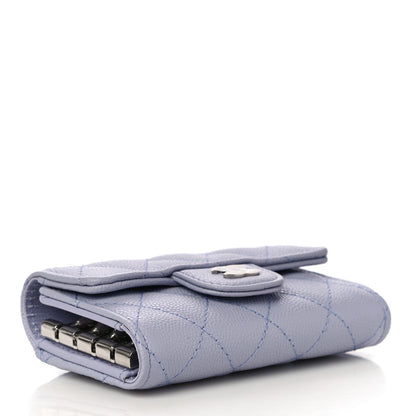 Chanel Caviar Quilted Classic 4 Key Holder Wallet Light Purple 4 of 12