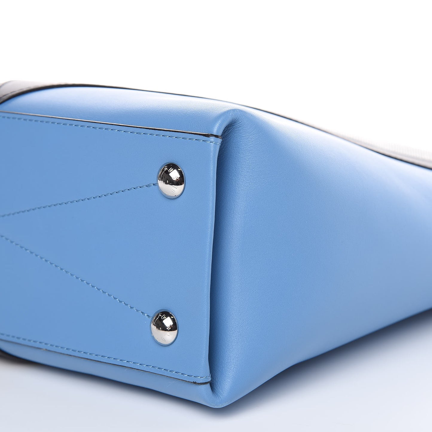 Calfskin Canvas V Hobo PM Bleuet Black
