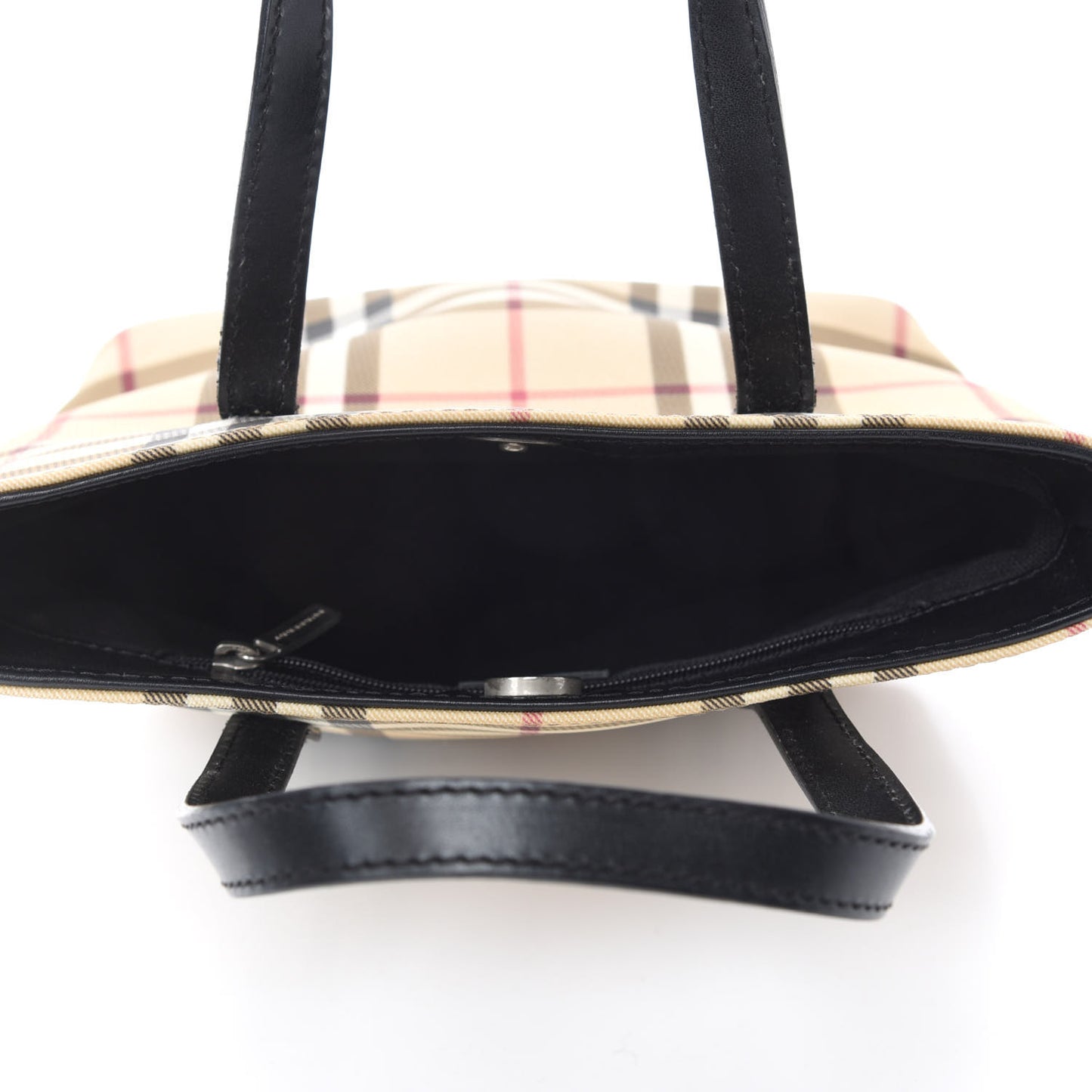 House Check Small Tote Black