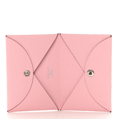 Hermes Chevre Mysore Calvi Card Case Rose Sakura 5 of 9