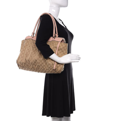 Gucci Monogram D Gold Ring Tote Pink 2 of 17