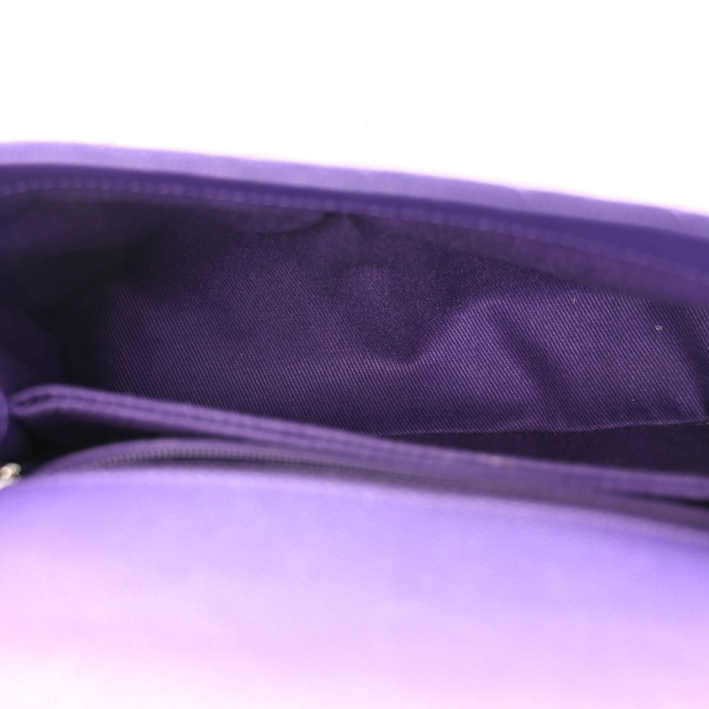Caviar Chevron Quilted Mini Coco Handle Flap Purple