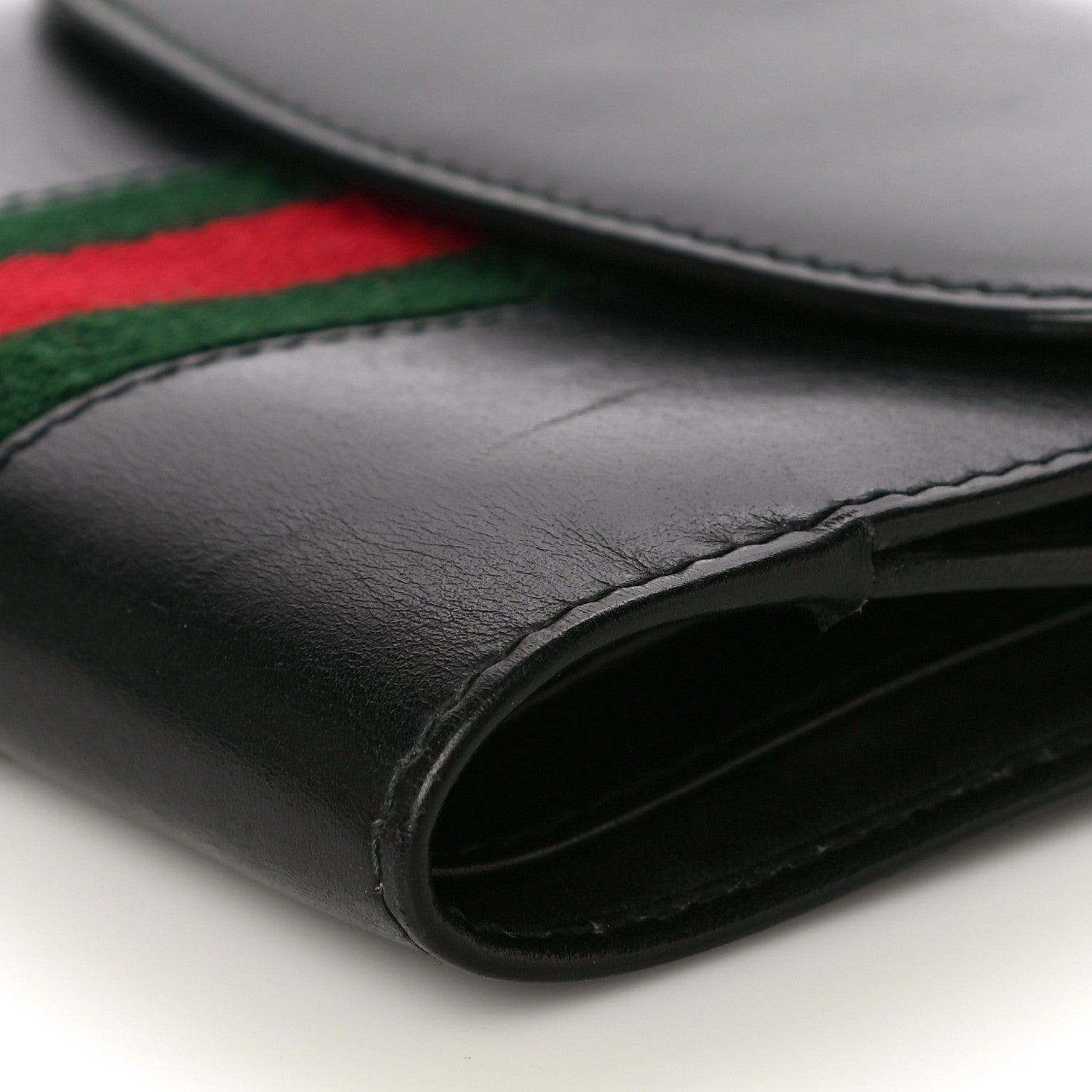Gucci Calfskin Web Compact Wallet Black 12 of 16