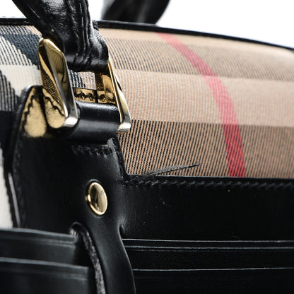 Burberry House Check Bridle Calfskin Medium Alchester Bowling Bag Black 14 of 15