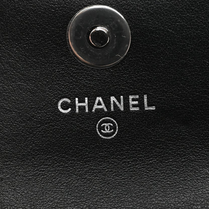 Chanel Patent Quilted Belt In Love Double Mini Flap Waist Bag Black Red 4 of 9