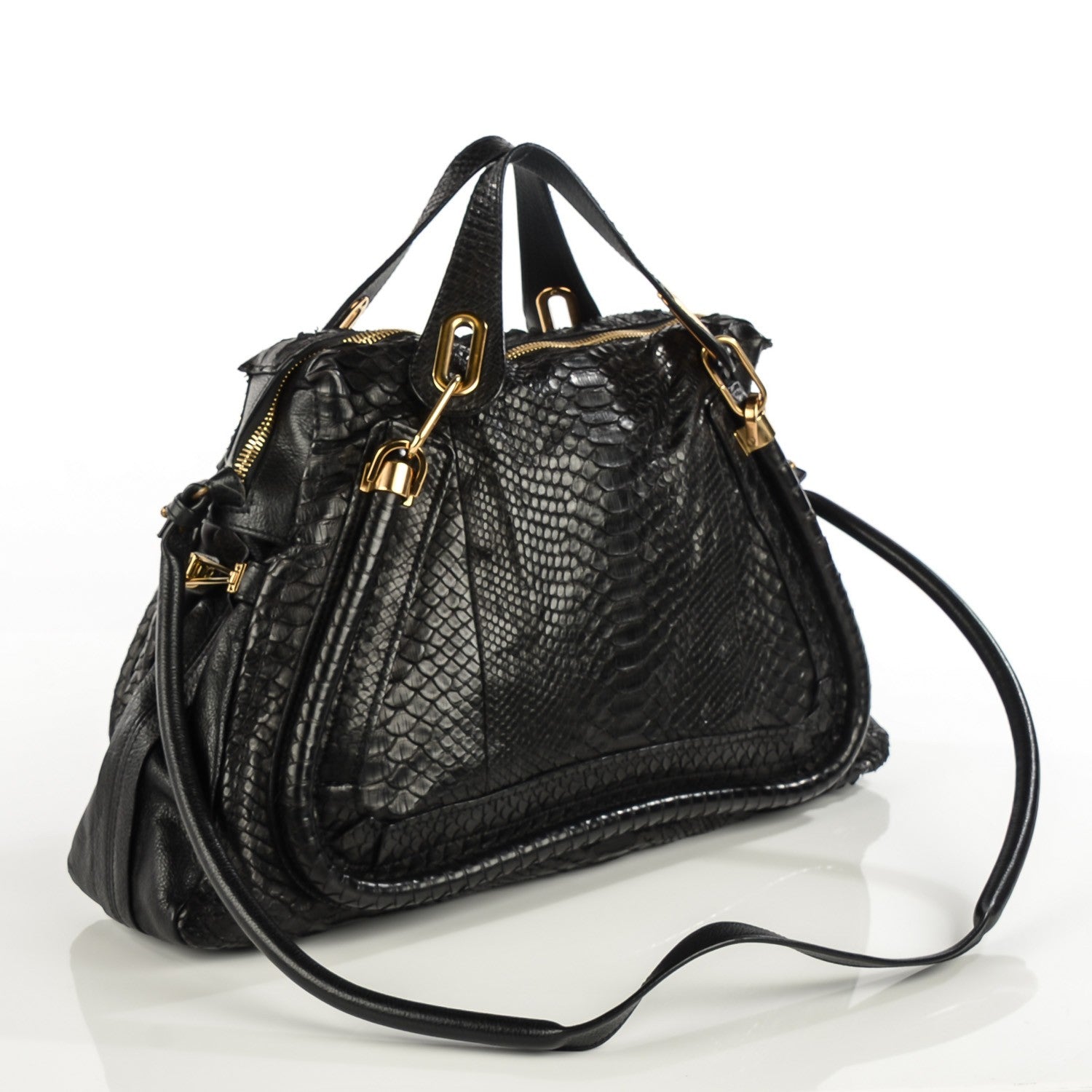 Chloe Python Large Paraty Black 3 of 8