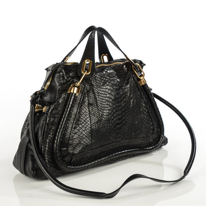 Chloe Python Large Paraty Black 3 of 8