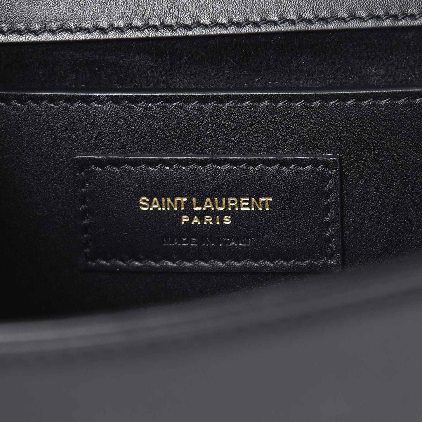 Calfskin Medium Monogram Kate Satchel Black