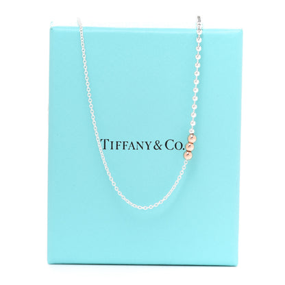 Tiffany Sterling Silver 18K Rose Gold Mixed Bead Necklace 6 of 6