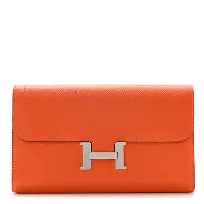 Hermes Epsom Constance Long Wallet Orange 1 of 7