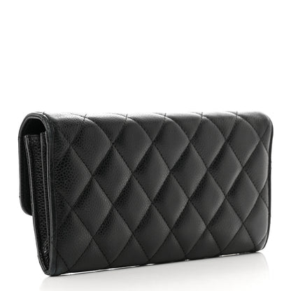 Chanel Caviar Quilted Large Flap Wallet Black 3 of 10