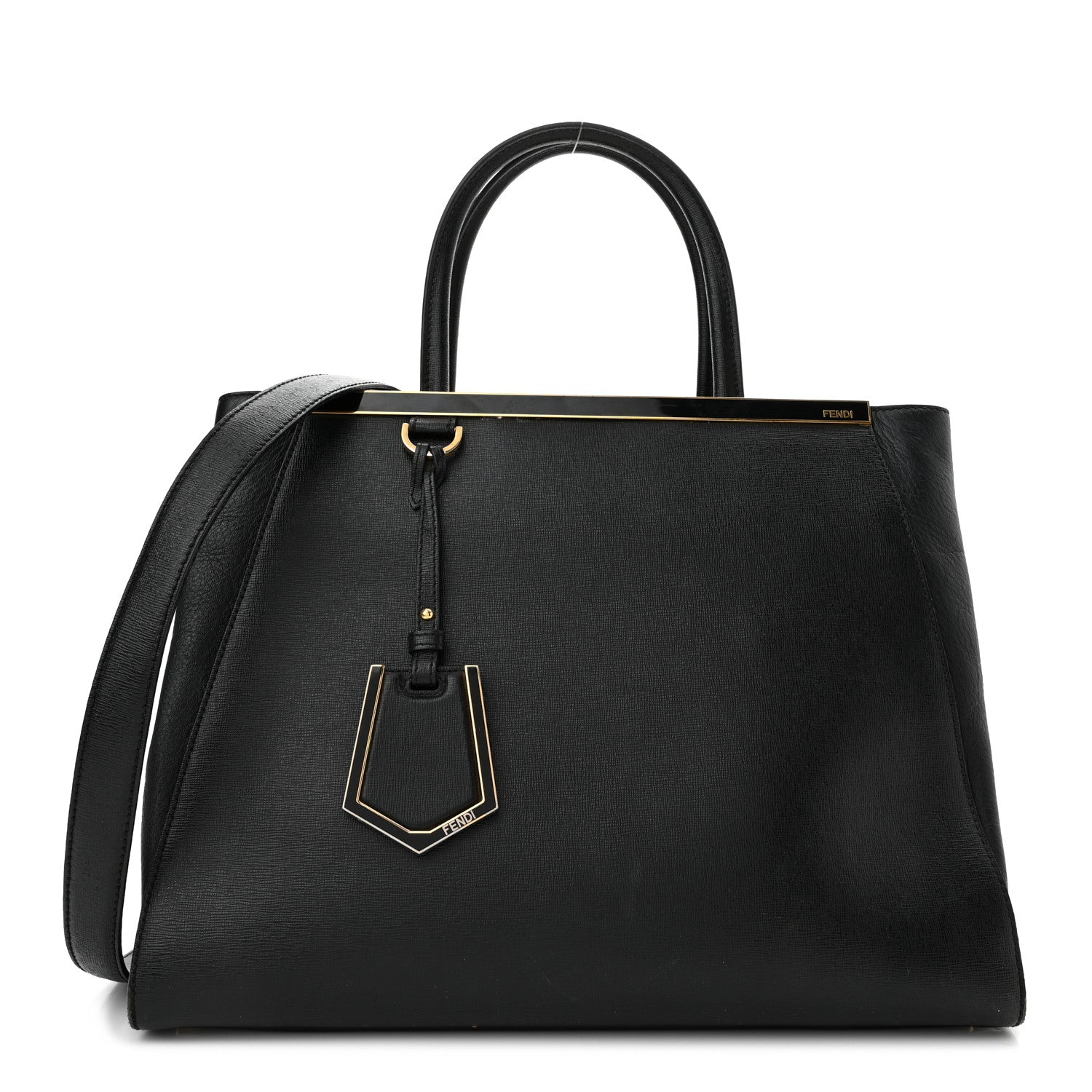 Fendi Vitello Elite Regular 2Jours Tote Black 1 of 10