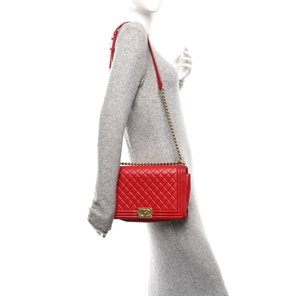 Chanel Lambskin Quilted New Medium Boy Flap Red 2 of 13